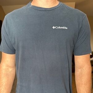 Columbia Blue Grey Men's T-Shirt Large Comfy